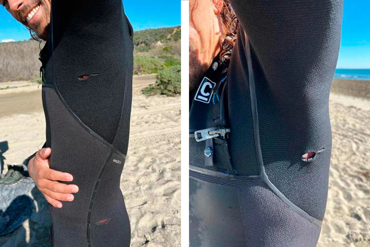 Wetsuit wassen in een wasbak
